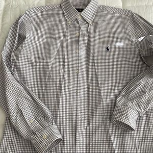 Men’s button down dress shirt, Ralph Lauren, Medium